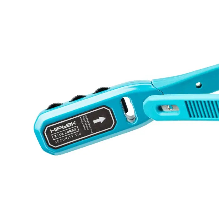 Hiplok Z Lok combo security tie teal color