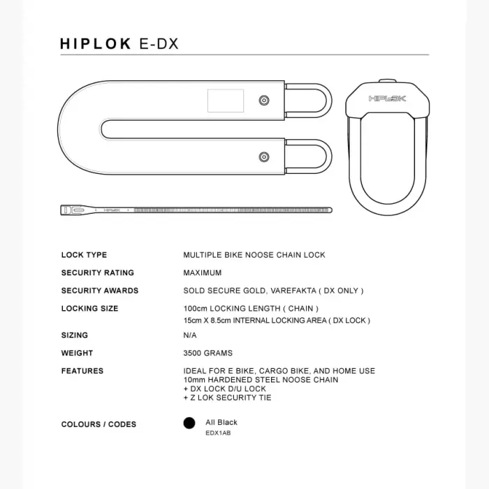 Hiplok EDX ebike cargo lock